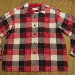 Ladies Christmas Dressbarn candy cane Shirt Size 14/16